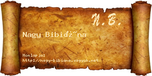 Nagy Bibiána névjegykártya